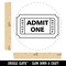 Classic Admit One Movie Raffle Ticket Rubber Stamp for Stamping Crafting Planners